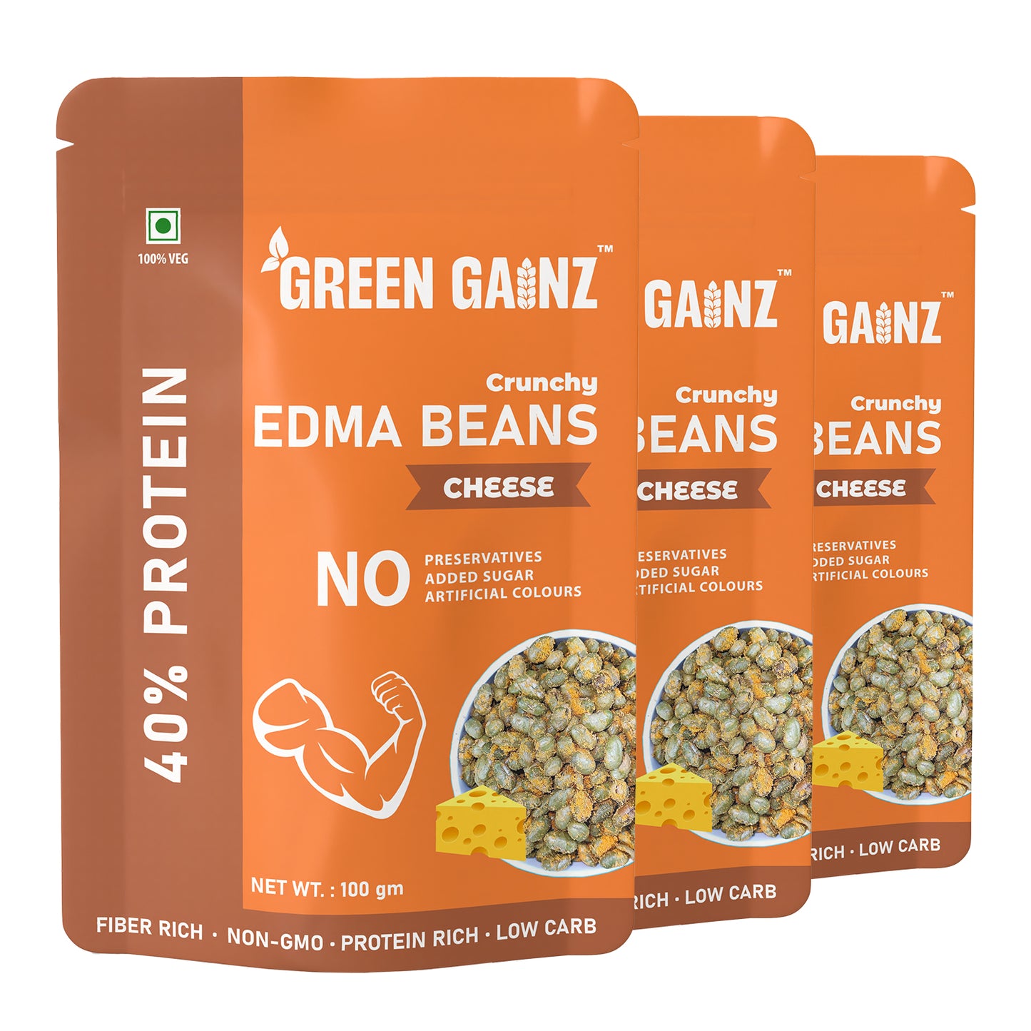 edamame beans | cheese 3 x 100gm