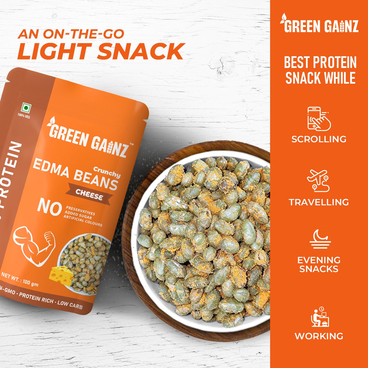 edamame beans | cheese 3 x 100gm